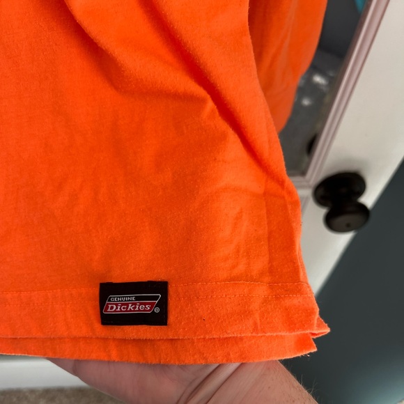 Safety orange dickies long sleeve pocket tee - Picture 3 of 6